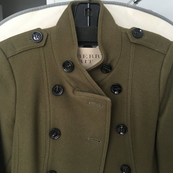 Burberry Brit Women Double Breasted Military Wool Cashmere Coat US 4 - Picture 6 of 16
